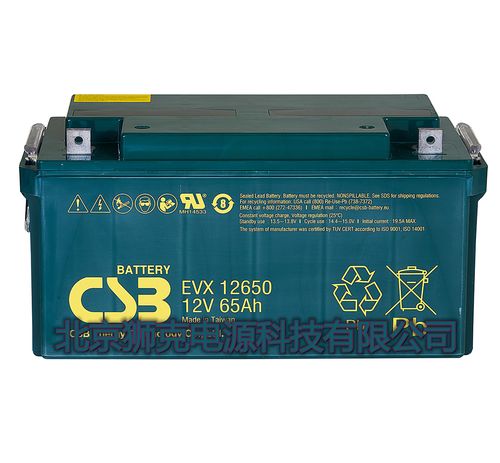 台湾csb蓄电池 evx12650 12v65ah 循环铅酸电池